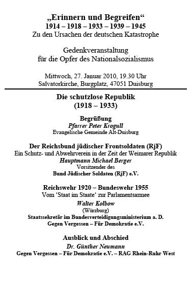 Gegen Vergessen - 2010