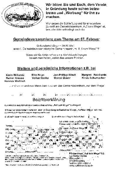 Auf dem Wege - Flyer 2